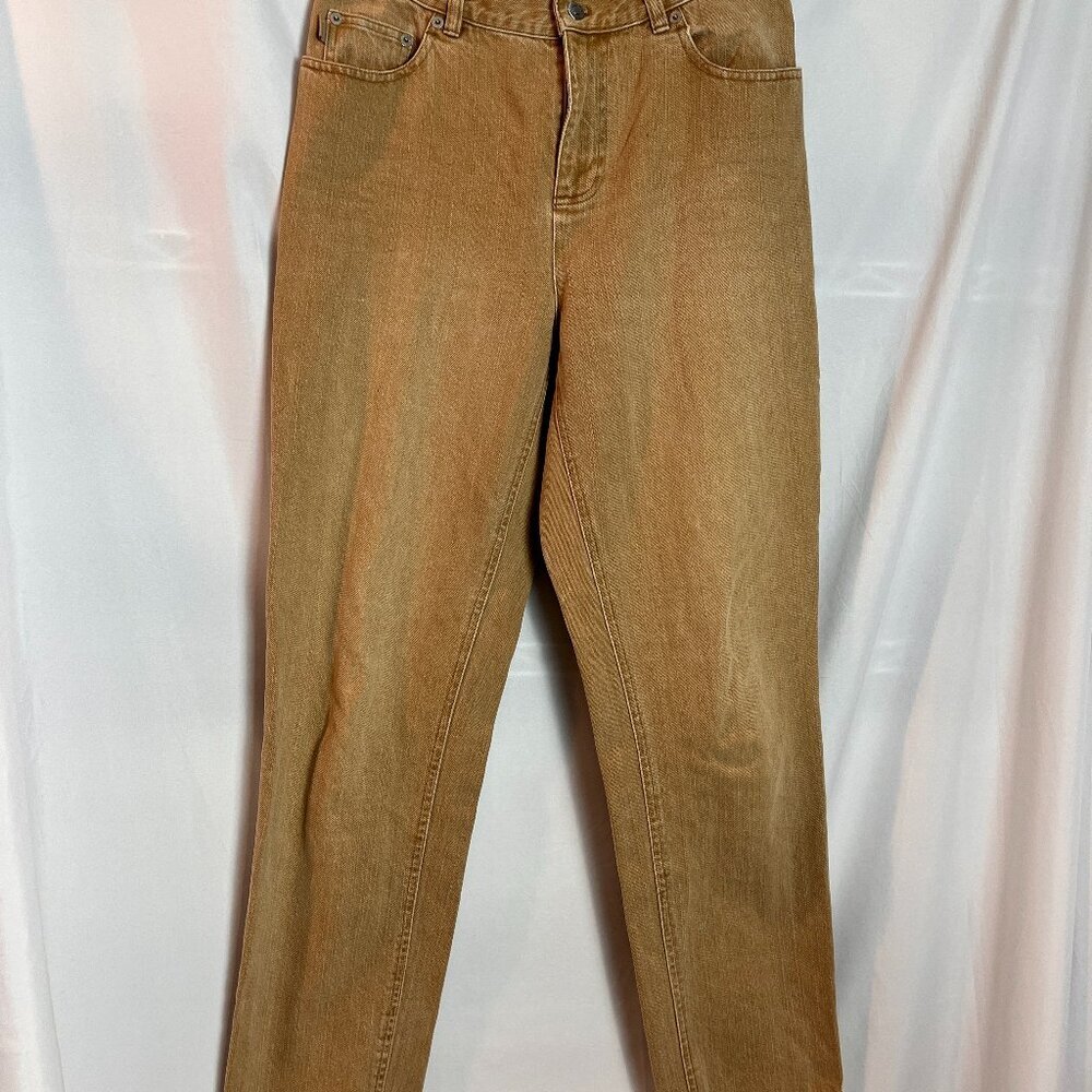 Women's Tan LRL Denim straight leg 5 pocket jeans Size 4